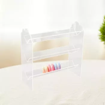 Подставка для сервировки пончиков, прямоугольный держатель, 3 яруса, многоразовое печенье для