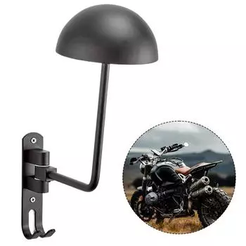 Подставка для шлема мотоцикла, вращающаяся на 180°, настенный держатель для хранения шлема, крючок для вешалки шлема из сплава для велосипедных шлемов чёрный