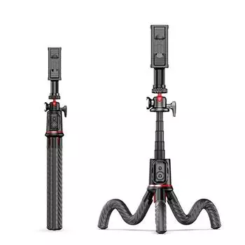 Подставка для штатива для телефона, выдвижной гибкий штатив-осьминог для смартфона и камеры с беспроводным пультом дистанционного управления, простой в использовании 140MM чёрный
