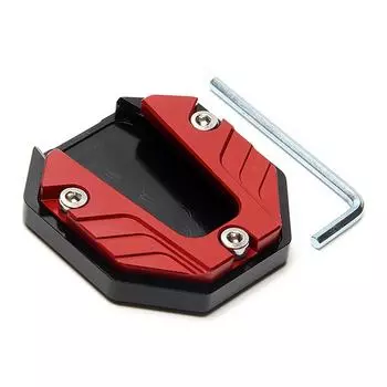Подставка для скутера, мотоцикла, велосипеда, удлинитель для ног, боковая подставка, удлинитель, опорная пластина, противоскользящая увеличенная база красный