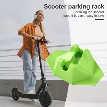 Подставка для скутера, поддержка парковки, держатель для самоката, противоскользящая стойка для скутера, напольная стойка для хранения скутера, аксессуары для большинства колес скутера зелёный