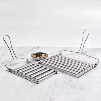 Подставка для сосисок на роликах с ручкой для барбекю, подставка для сосисок на роликах, барбекю, пикник, кемпинг, сковорода для гриля для собак, домашняя кухня, инструмент для барбекю