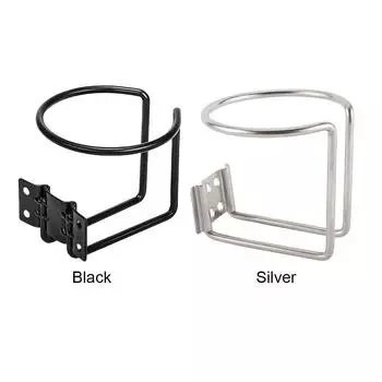 Подставка для стакана для воды в автомобиле из нержавеющей стали, держатель для бутылки с напитком для автомобиля, лодки, грузовика чёрный