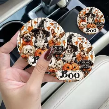 Подставка для стакана с водой из мультфильма «Автомобиль», украшение салона автомобиля, противоскользящая подкладка, подставка для хранения, автомобильные аксессуары, подарки на Хэллоуин