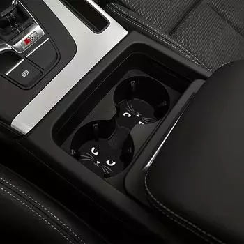 Подставка для стакана воды Cat Car Coaster из 2 частей, подушка для салона автомобиля, подходит для нескользящих подставок с вырезом для пальцев автомобильных аксессуаров
