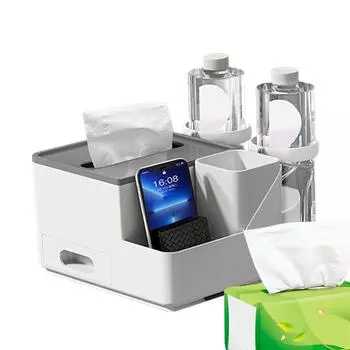 Подставка для стакана воды, ящик для хранения салфеток, подлокотник автомобиля, многофункциональный автомобильный лоток для грузовиков и автомобилей чёрный