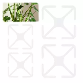 Подставка для стебля растения 2 размера Квадратный держатель для стебля растения Крючок многоразовый цветок растения 2pcs