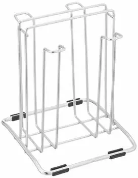 Подставка для стекла Pearl Metal из нержавеющей стали в цвете Aqua Silver HB-3948 серебряный