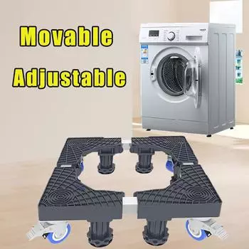 Подставка для стиральной машины Мебель Подвижная база Держатель для холодильника Стиральная машина Регулируемый кронштейн Колеса Холодильник Поднятый