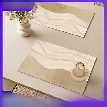 Подставка для столовых приборов Кожаный коврик для стола Водонепроницаемый и маслостойкий коврик для стола Изоляционный коврик для гостиничной тарелки Западный коврик для столовых приборов 30*45cm