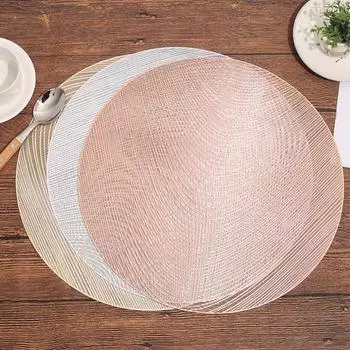 Подставка для столовых приборов Прочный термостойкий коврик для посуды Легко чистящийся Нескользящий коврик для обеденного стола для дома золотистый