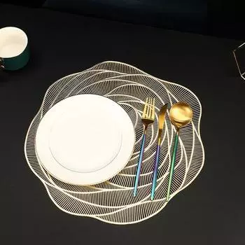 Подставка для столовых приборов с круглым дизайном в виде розы, прозрачная текстура, термостойкая, нескользящая, легко чистящаяся изоляционная подставка для подставок золотистый