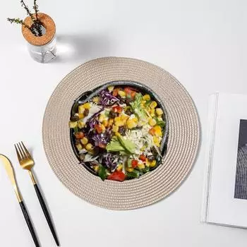 Подставка для столовых приборов, термостойкие противоожоговые тканые коврики для обеденного стола, обеденная посуда, подушечки для чаши, чашка для напитков 1pc шампанского