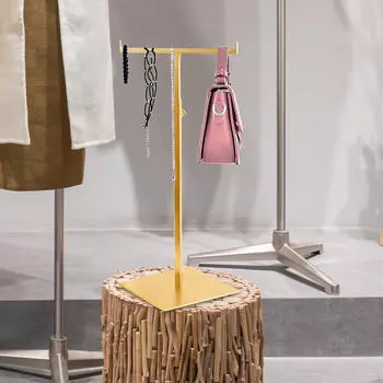 Подставка для сумок из стали, высококачественный аксессуар для презентации rose gold tube