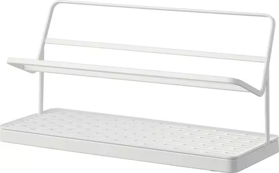 Подставка для сушки бутылочек и кружек Yamazaki Jitsugyo, белая, Ш32 x Г12 x В17 см, тарелка над столешницей рядом с поддоном для сушки раковины 5857 (Ямадзаки) &