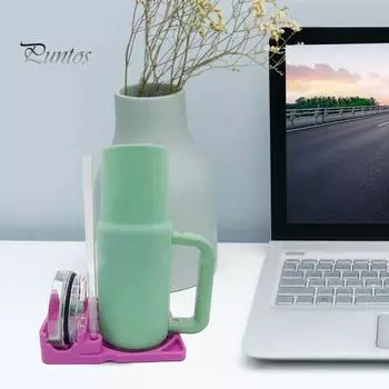 Подставка для сушки бутылок, пищевая, быстросохнущая, многоразовая, легко моется, не царапается, силиконовая подставка для сушки бутылок для Stanley розы красного