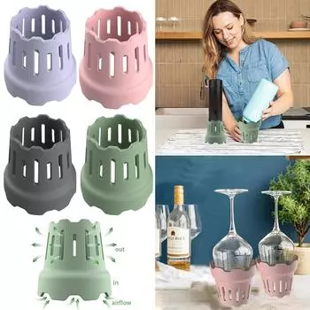 Подставка для сушки бутылок с водой, подставка для сушки чашек, двойная утолщенная головка для домашней кухни D фиолетовый