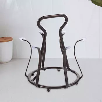 Подставка для сушки чашек, держатель для стеклянных чашек, многоцелевая железная кружка на 6 держателей 20.5cmx20.5cmx24cm