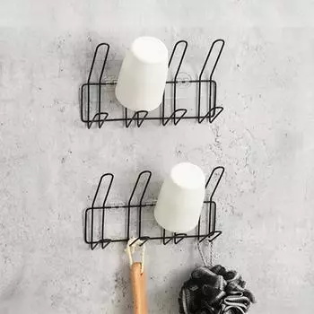 Подставка для сушки чашек, перевернутая подставка для чашек без перфорации, полка для сушки бутылок и тарелок, настенная вешалка для полотенец, стойка для хранения чашек для полоскания горла