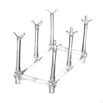 Подставка для сушки чашек, стеклянная кружка для питья, с 6 крючками, бутылка для воды чистый