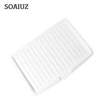 Подставка для сушки кухонной посуды с дренажной системой Быстросохнущая компактная конструкция Сливной поддон Поставка мисок для столовых приборов розы красного