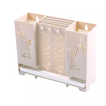 Подставка для сушки кухонных принадлежностей на столешницу для ложек и вилок, 9,4 х 3 7,4 дюйма, со сливом хаки