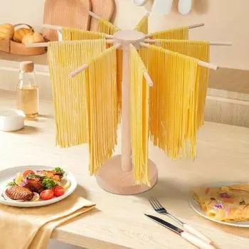 Подставка для сушки пасты с ручкой, большая вместительная подставка для домашних спагетти, тальятелле, феттучини wood