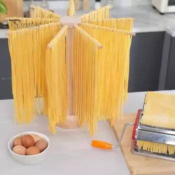 Подставка для сушки пасты с ручкой, большая вместительная подставка для домашних спагетти, тальятелле, феттучини wood