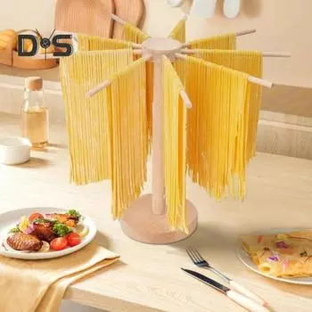 Подставка для сушки пасты с ручкой, большая вместительная подставка для домашних спагетти, тальятелле, феттучини wood