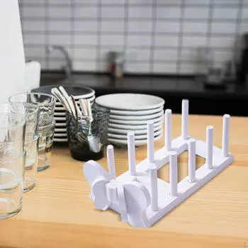 Подставка для сушки посуды Держатель для тарелок Многофункциональная сушилка Крышка для кастрюли фиолетовый