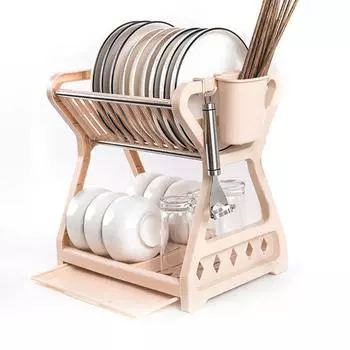 Подставка для сушки посуды Многослойная универсальная столешница для тарелок, мисок, держатель для столовых приборов для кухни