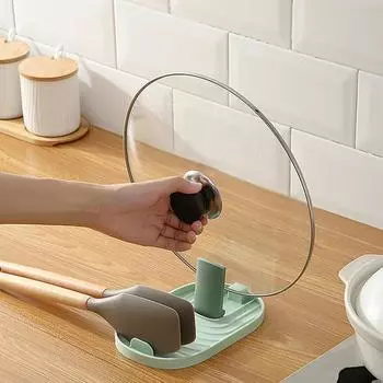 Подставка для сушки посуды, подставка для хранения крышек кастрюль, подставка для ложек, кухонная полка, органайзер для кухонных принадлежностей белый