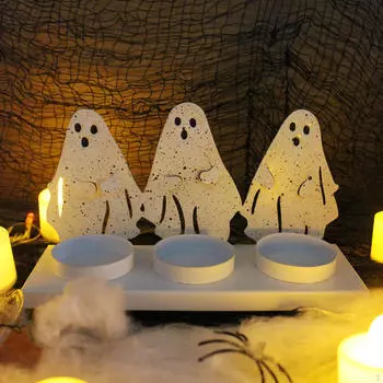 Подставка для свечей Хэллоуин силуэт скульптура украшения подарки вечеринка чай свеча держатель