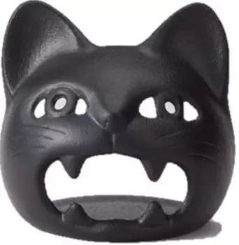Подставка для свечей Iwachu Cat, черный корпус, размер 9 xx 29540 Nanbu Ironware (см) 8,5 (ЧАС) 8,5 чёрный