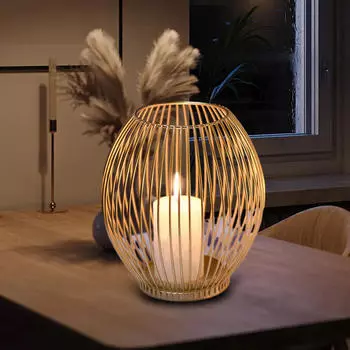 Подставка для свечей, металлическая клетка, подсвечник, домашний столб, подсвечник, канделябры для годовщины свадьбы 18cmx23cm Black