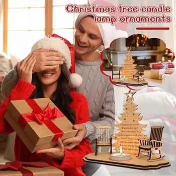 Подставка для свечей на рождественскую елку Новый продукт Рождественское украшение Свеча Праздничная елочная лампа Chri L0P6 Desktop Decoration-1pcs