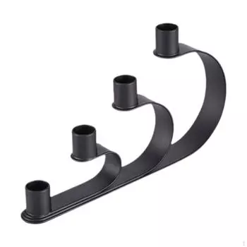 Подставка для свечей Подсвечник Подсвечник для мероприятия День рождения Свадьба Стол чёрный