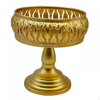 Подставка для свечей, сервировочный поднос для практического использования в качестве центрального элемента стола и места хранения закусок в отелях или 14.5cmx9.5cmx6cm золотой