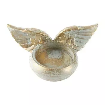 Подставка для свечей в стиле ретро, стабильная основа, привлекательная и полезная, подсвечник с крыльями ангела, подсвечник, настольная статуя, товары для дома синий