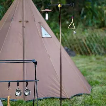 Подставка для светильника из алюминиевого сплава с выдвижными крючками, высокая стабильность, защита от сотрясений, нержавеющая наружная подставка для фонаря для кемпинга кофейный