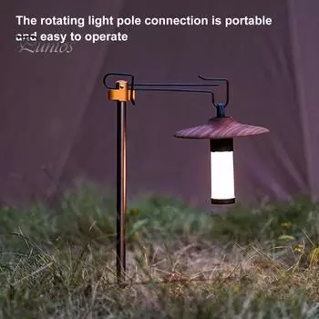 Подставка для светильника из алюминиевого сплава с выдвижными крючками, высокая стабильность, защита от сотрясений, нержавеющая наружная подставка для фонаря для кемпинга чёрный