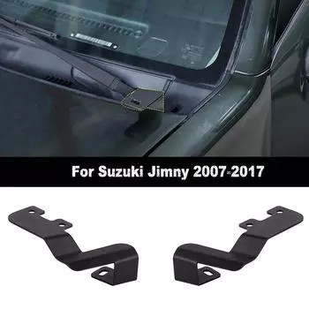 Подставка для светильника на капоте двигателя, подходит для Suzuki Jimny 2007-2017, металлические автомобильные аксессуары, черный Left