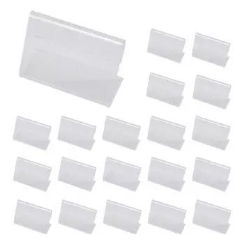 Подставка для таблички с именем, ценником, настольная, 6 x 4 см, набор из 20 штук, Г-образная