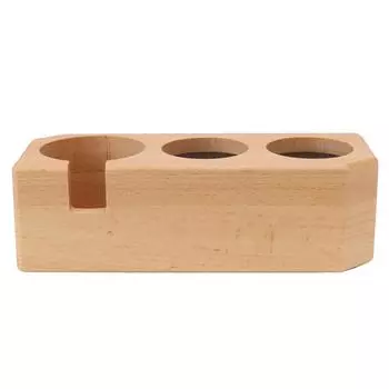 Подставка для тампона из бука с противоскользящей накладкой для кофейных принадлежностей L Small