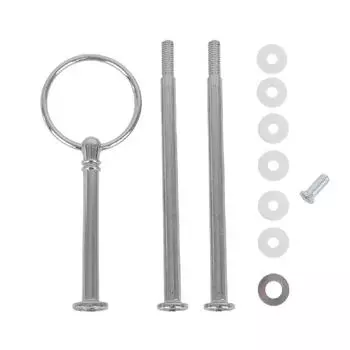 Подставка для тарелки для торта, фитинг для палочек, стержень из цинкового сплава, фруктовые кексы, десерт Silver 2 Layers