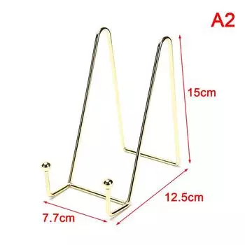 Подставка для тарелок. Мольберт для картин. Металлические подставки для тарелок. Держатель дисплея. 9*7.7*8cm золотой