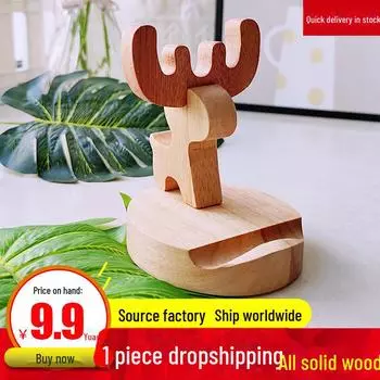 Подставка для телефона и планшета из цельного дерева: Универсальный, простой и удобный для настольных компьютеров