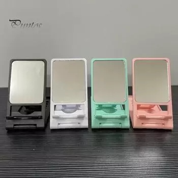 Подставка для телефона, регулируемый угол наклона, с зеркалом, устойчивая поддержка, складной держатель для планшета, держатель для настольного телефона, аксессуары для мобильных телефонов розовый зеленый