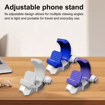Подставка для телефона с 3D-печатью, елочка, полукруглый держатель для телефона, универсальная подставка с регулируемым углом наклона для дома, путешествий и использования на открытом воздухе фиолетовый/белый