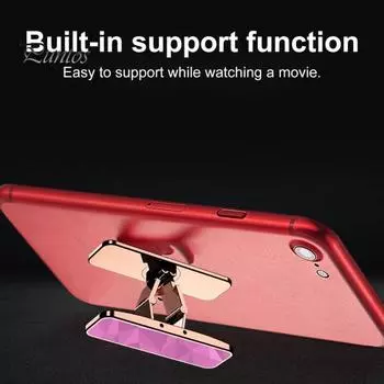 Подставка для телефона, высокая прочность, самоклеящаяся металлическая складная подставка для телефона, клейкий кронштейн, подставка для сотового телефона для общежития чёрный